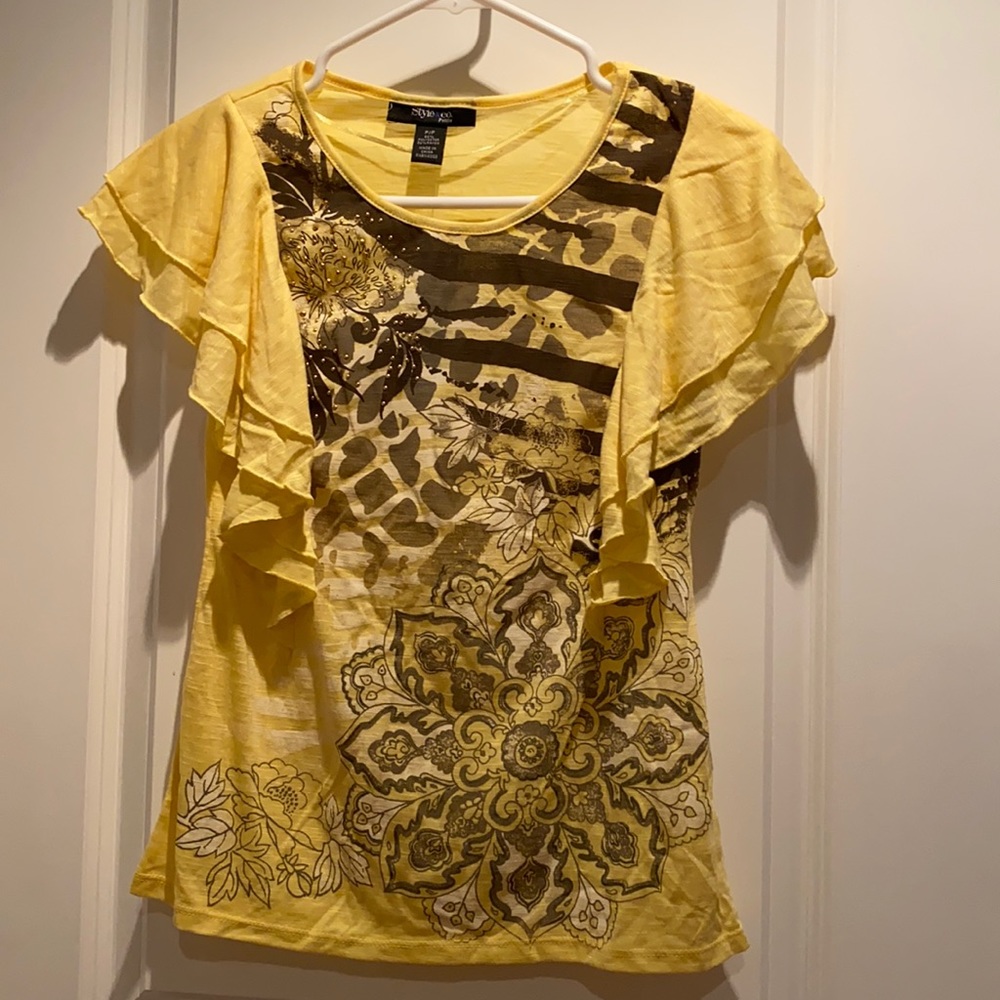 Women Flutter Sleeves Top